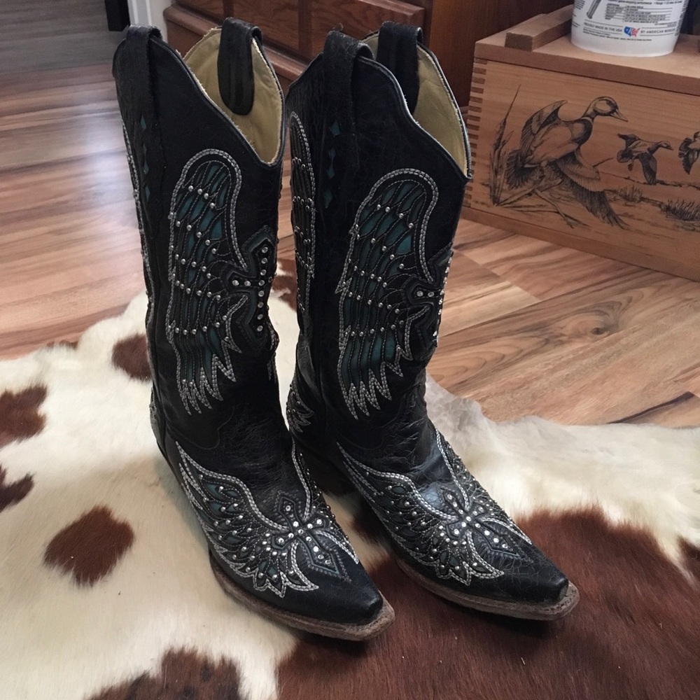 Corral Black & Turquoise Boots